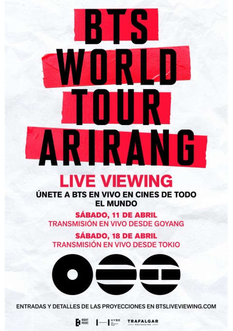 BTS WORLD TOUR ´ARIRANG´ IN JAPAN: LIVE VIEWING (18 DE ABRIL)